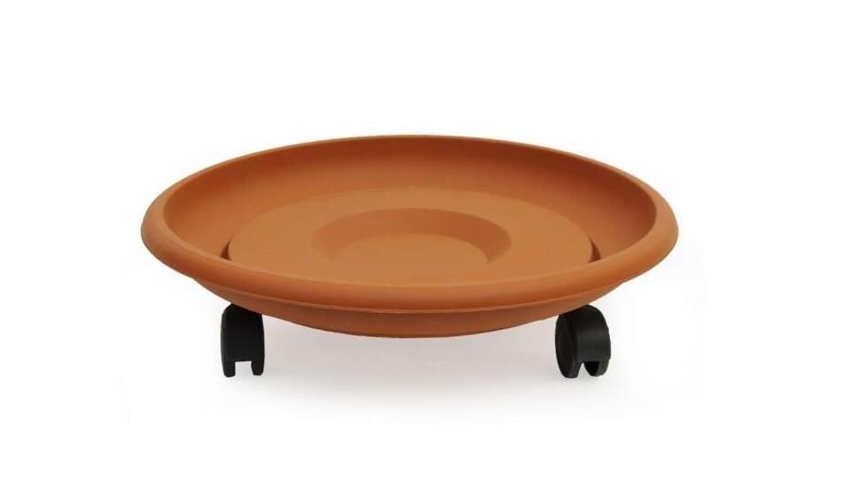 Omnipazar SO-TT02 Tekerlekli Saksı Tabağı No 2 Kiremit (108)