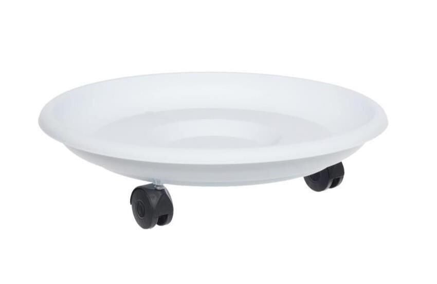 Omnipazar SO-TT03 Tekerlekli Saksı Tabağı No 3 Beyaz