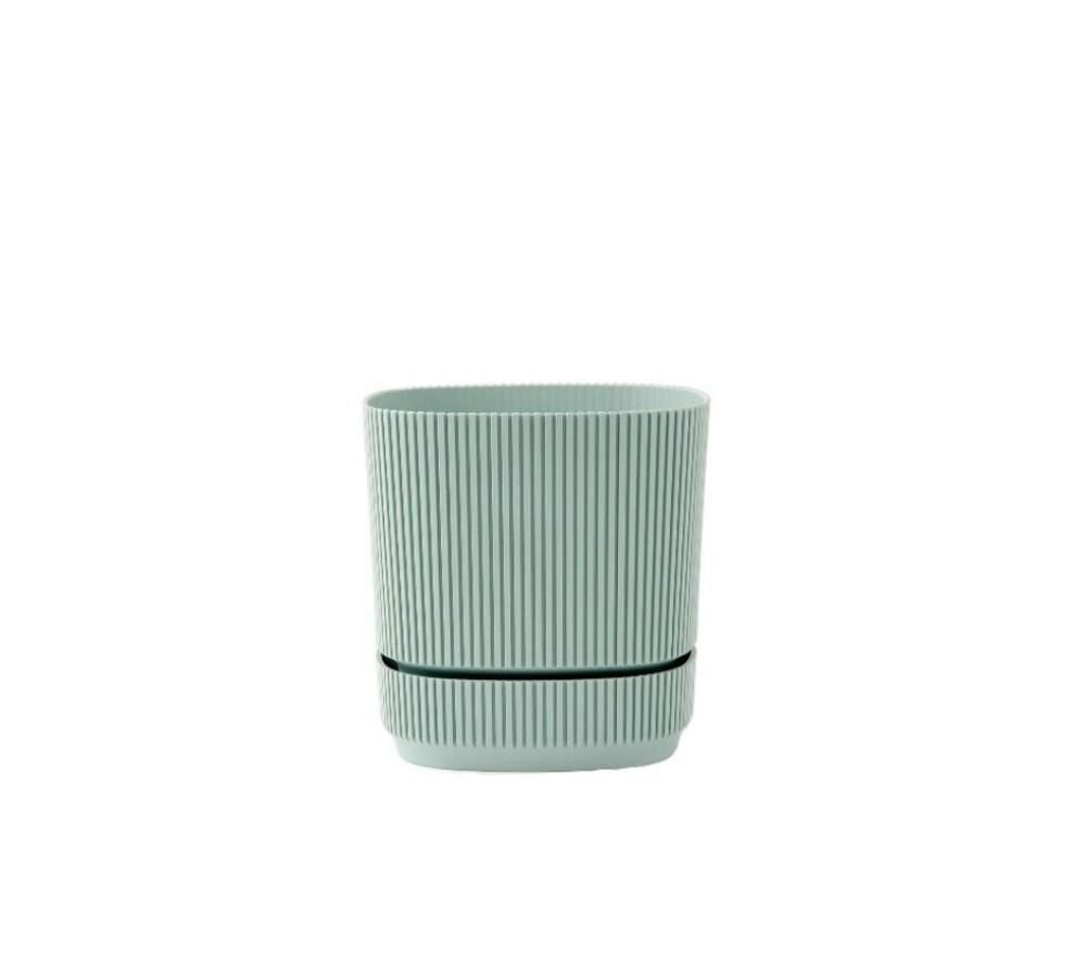 Omnipazar KRS-243 Pera Kare Dekoratif Kaktus Sukulent Saksı 2,3 Litre No 3 YEŞİL