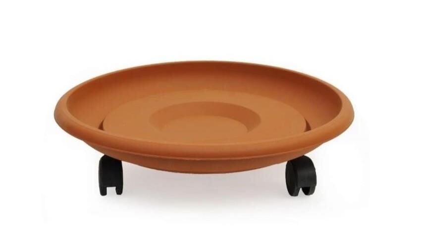 Omnipazar SO-TT03 Tekerlekli Saksı Tabağı No 3 Kiremit (108)