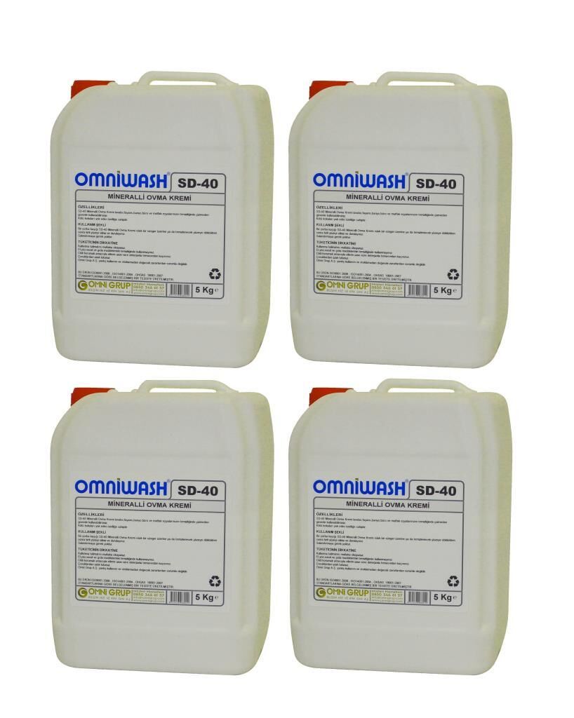 Omniwash SD-40 Mineralli Ovma Temizlik Kremi 5000ml 4 Adet
