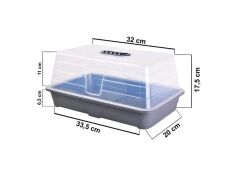 Omnipazar SO-FYT2 Fide Yetiştirme Fanusu Takımı 4.1 Litre 33.5 cm No 2 Antrasit