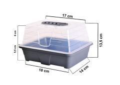 Omnipazar SO-FYT1 Fide Yetiştirme Fanusu Takımı 1.4 Litre 18 cm No 1 Antrasit