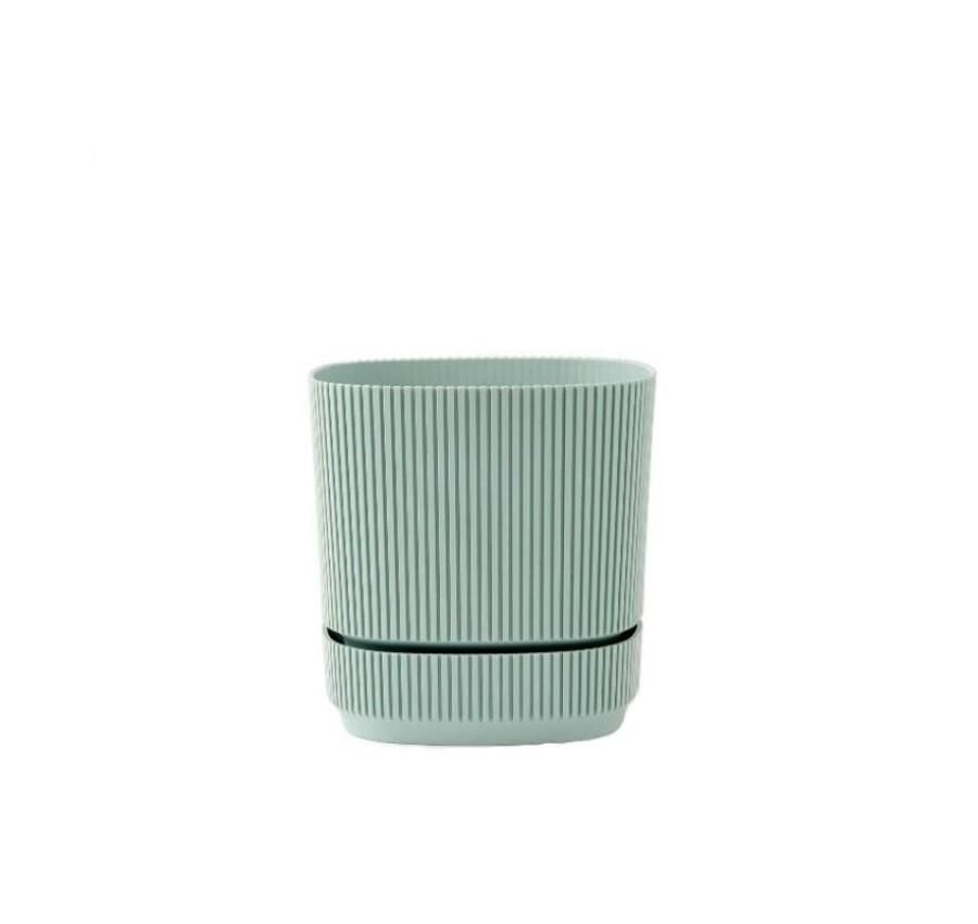 Omnipazar KRS-244 Pera Kare Dekoratif Kaktus Sukulent Saksı 4,6 Litre No 4 YEŞİL