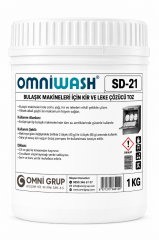 Omniwash SD-21 Bulaşık Makineleri İçin Konsantre Kir ve Leke Çözücü Toz 1 KG