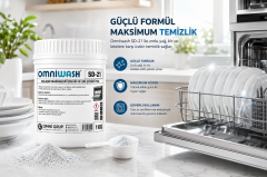 Omniwash SD-21 Bulaşık Makineleri İçin Konsantre Kir ve Leke Çözücü Toz 1 KG