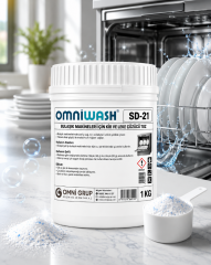 Omniwash SD-21 Bulaşık Makineleri İçin Konsantre Kir ve Leke Çözücü Toz 1 KG