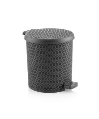 Omnipazar SY-4313 Safir Plastik Pedallı Çöp Kovası 3,5 lt Antrasit (116)