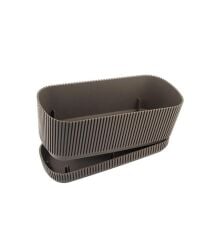 Omnipazar KRS-245 Pera Uzun Dekoratif Balkon Saksı 1.5 Litre No 1 Gri