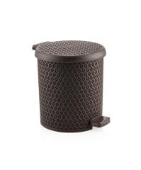 Omnipazar SY-4313 Safir Plastik Pedallı Çöp Kovası 3,5 lt Kahverengi