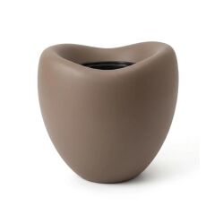 Omnipazar SO-LALE02 Lale Saksı Dekoratif Modern Plastik İç Kovalı 25 LT NO:2 Mocha