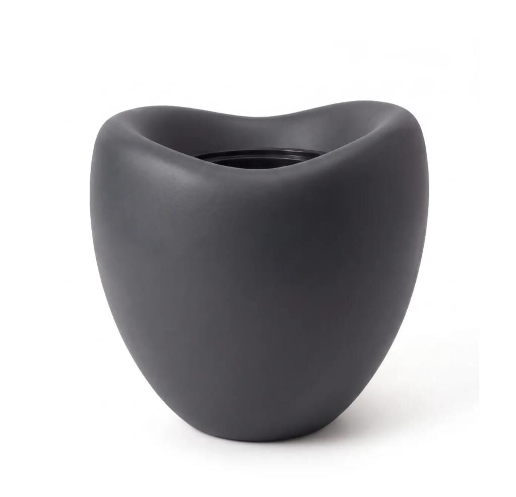 Omnipazar SO-LALE02 Lale Saksı Dekoratif Modern Plastik İç Kovalı 25 LT NO:2 Antrasit (116)