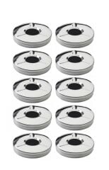 Masa Üstü Ekonomik Metal Havuzlu Kül Tablası Paslanmaz Küllük 10 Adet