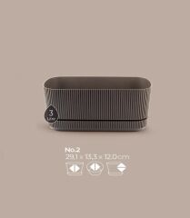 Omnipazar KRS-246 Pera Uzun Dekoratif Balkon Saksı 3 Litre No 2 YEŞİL