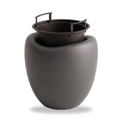 Omnipazar SO-LALE01 Lale Dekoratif Saksı Plastik İç Kovalı 15 LT NO: 1 Antrasit (116)