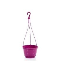 Omnipazar SO-SM01 Safir Makrome Askılı Balkon Saksı Takımı 1,7 litre No 1 Vişne (102)