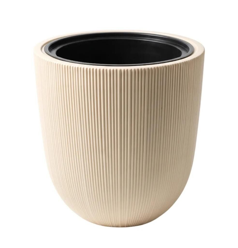 Omnipazar SO-PALM3 Palmiye Dekoratif Plastik Saksı İç Kovalı 30 LT NO: 3 Krem