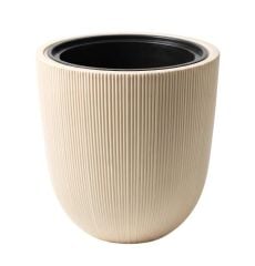 Omnipazar SO-PALM3 Palmiye Dekoratif Plastik Saksı İç Kovalı 30 LT NO: 3 Krem