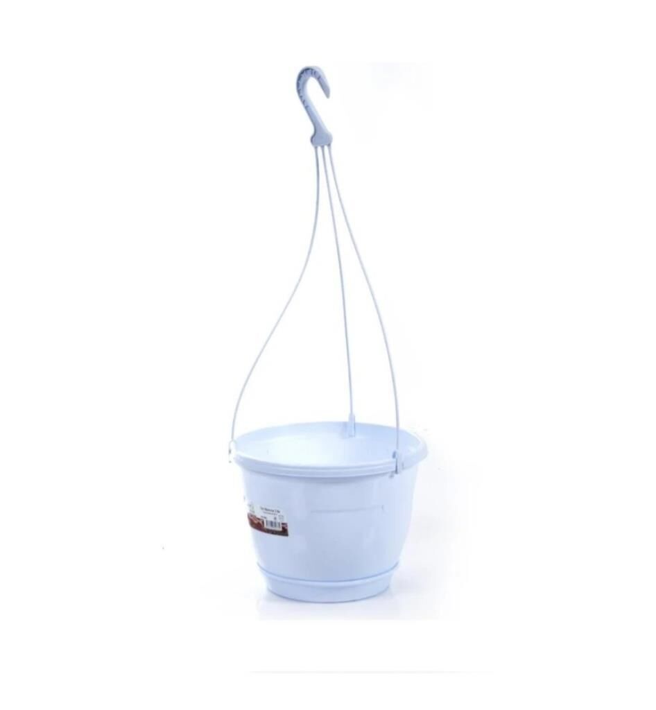 Omnipazar SO-SM02 Safir Makrome Askılı Balkon Saksı Takımı 3.4 litre No 2 Beyaz (01001)