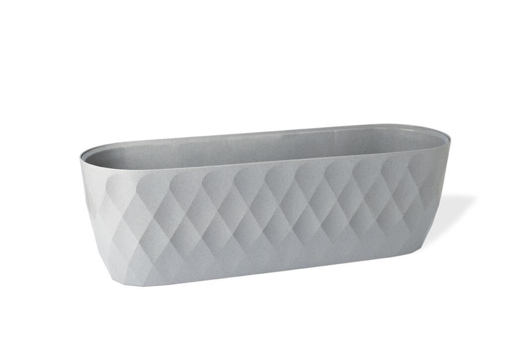 Omnipazar KRS-472 Dekoratif Yakamoz Balkon Saksı 6.5 Litre No 2 Taş Gri