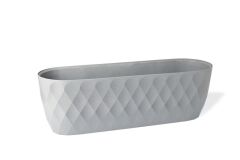 Omnipazar KRS-472 Dekoratif Yakamoz Balkon Saksı 6.5 Litre No 2 Taş Gri