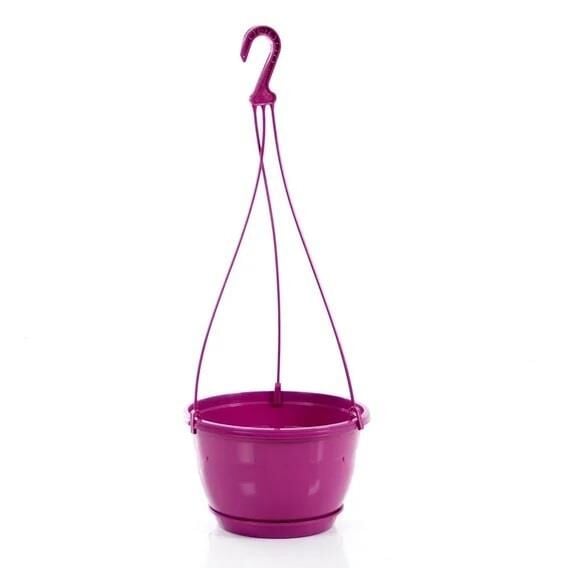 Omnipazar SO-SM02 Safir Makrome Askılı Balkon Saksı Takımı 3.4 litre No 2 Vişne (102)