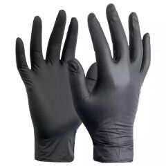 Omnipazar Karex Siyah Nitril Pudrasız Eldiven 100'lü Paket Small