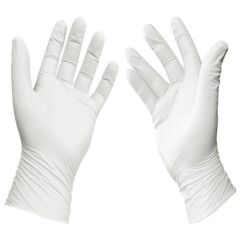 Omnipazar Karex Lateks Pudralı Eldiven 100'lü Paket Beyaz Large