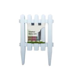Omnipazar SO-IBC2 Eko İstanbul Bahçe Çiti 4'lü Set 40x59 cm Beyaz