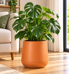 Omnipazar SO-ATL04 Atlas Dekoratif Plastik Modern Saksı 7 LT No: 4 Turuncu
