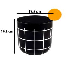 Omnipazar KRS-212 Dekoratif Karo Desenli Saksı 2.8 Litre No 2