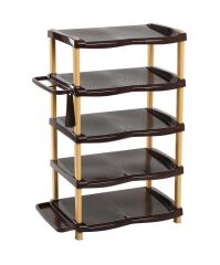 Omnipazar SY-5138 Plastik Smartline İkili Ayakkabılık 5 Katlı Kahverengi