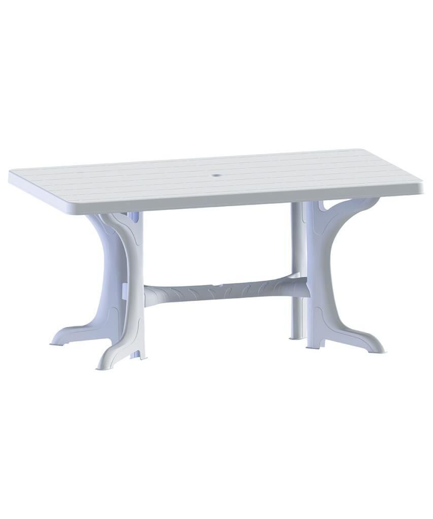 Omnipazar SY-2585 Beyaz Plastik Dikdörtgen Kapalı Masa 90x150 cm