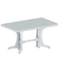 Omnipazar SY-2580 Beyaz Plastik Dikdörtgen Kapalı Masa 80x140 cm