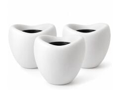 SO-LALE02 Lale Saksı Plastik Modern İç Kovalı 25 LT Beyaz 3 Adet