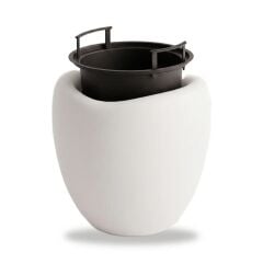 SO-LALE02 Lale Saksı Plastik Modern İç Kovalı 25 LT Beyaz 3 Adet