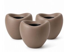 SO-LALE02 Lale Saksı Plastik Modern İç Kovalı 25 LT Mocha 3 Adet