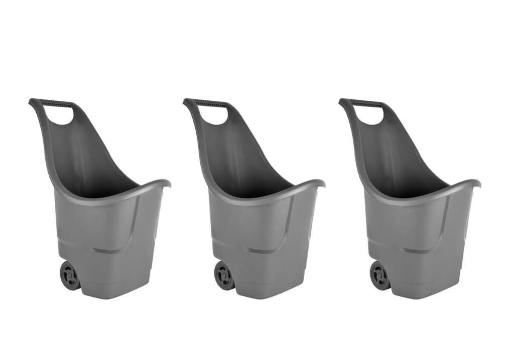 Omnipazar SO-BAHA Tekerlekli Bahçe Düzenleme Arabası 50 Lt Antrasit 3 Adet