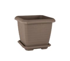 Omnipazar SO-HK03 Hisar Kare Tabaklı Saksı 25.5 litre No 3 Mocha