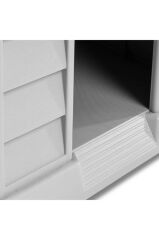 Omnipazar SY-5101 Dış Mekan Plastik Büyük Pet Köpek Kulubesi Antrasit-Taş Gri