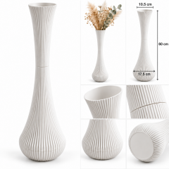 Omnipazar SO-SV01 Sedef Vazo Çiçek Plastik Saksı