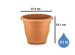 Omnipazar SO-VHS6 Dekoratif Vaha Saksı İç ve Dış Mekan 21 Litre No 6