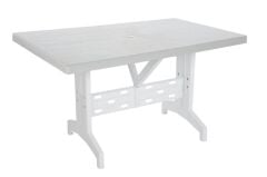 Omnipazar SY-2575 Beyaz Dikdörtgen Plastik Masa 70x120cm