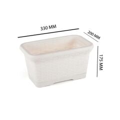 Omnipazar SO-HB01A Askılı Hasır Desen Balkon Saksı 6.5 Litre No 1