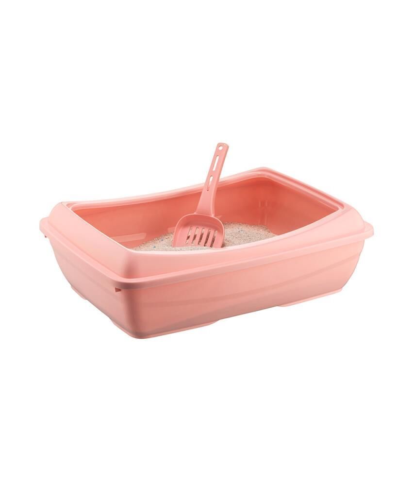 Omnipazar SY-5095 Büyük Açık Evcil Hayvan Kedi Tuvaleti Pembe