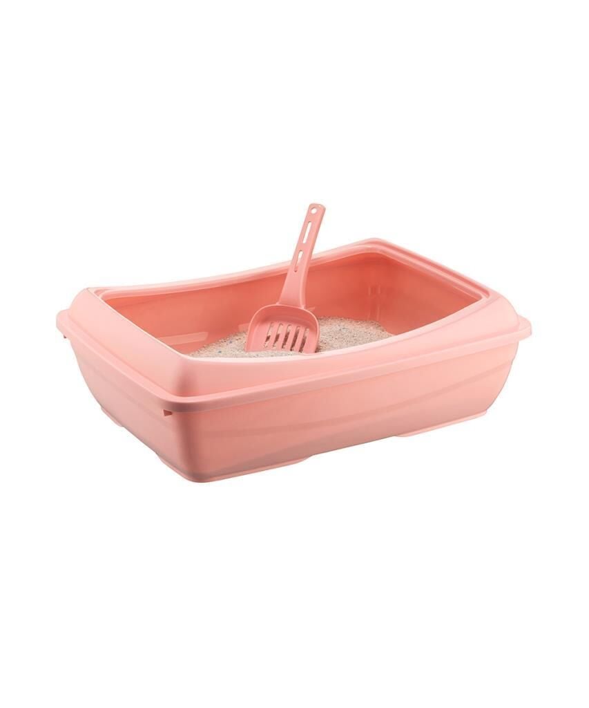 Omnipazar SY-5095 Büyük Açık Evcil Hayvan Kedi Tuvaleti Pembe