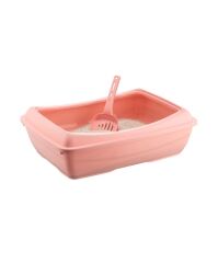 Omnipazar SY-5095 Büyük Açık Evcil Hayvan Kedi Tuvaleti Pembe