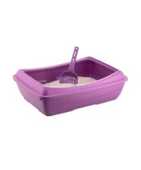 Omnipazar SY-5095 Büyük Açık Evcil Hayvan Kedi Tuvaleti Mor