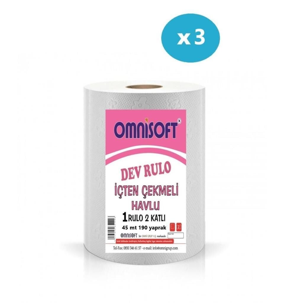 Omnisoft Dev Rulo Kağıt Havlu 3'lü Paket