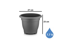 Omnipazar SO-VHS4 Dekoratif Vaha Saksı İç ve Dış Mekan 7.7 Litre No 4